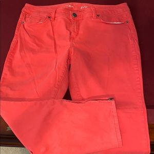 The Limited - coral denim capris - size 14